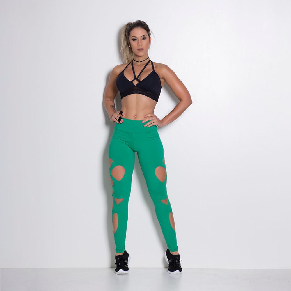 Calça Fitness Poliamida Corte Laser LG322